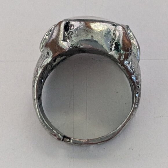 Vintage Adjustable Silver Tone Compass Ring - Picture 4 of 5